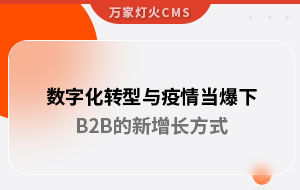 數字化轉型與疫情當爆下，B2B的新增長方式｜萬家推云平臺